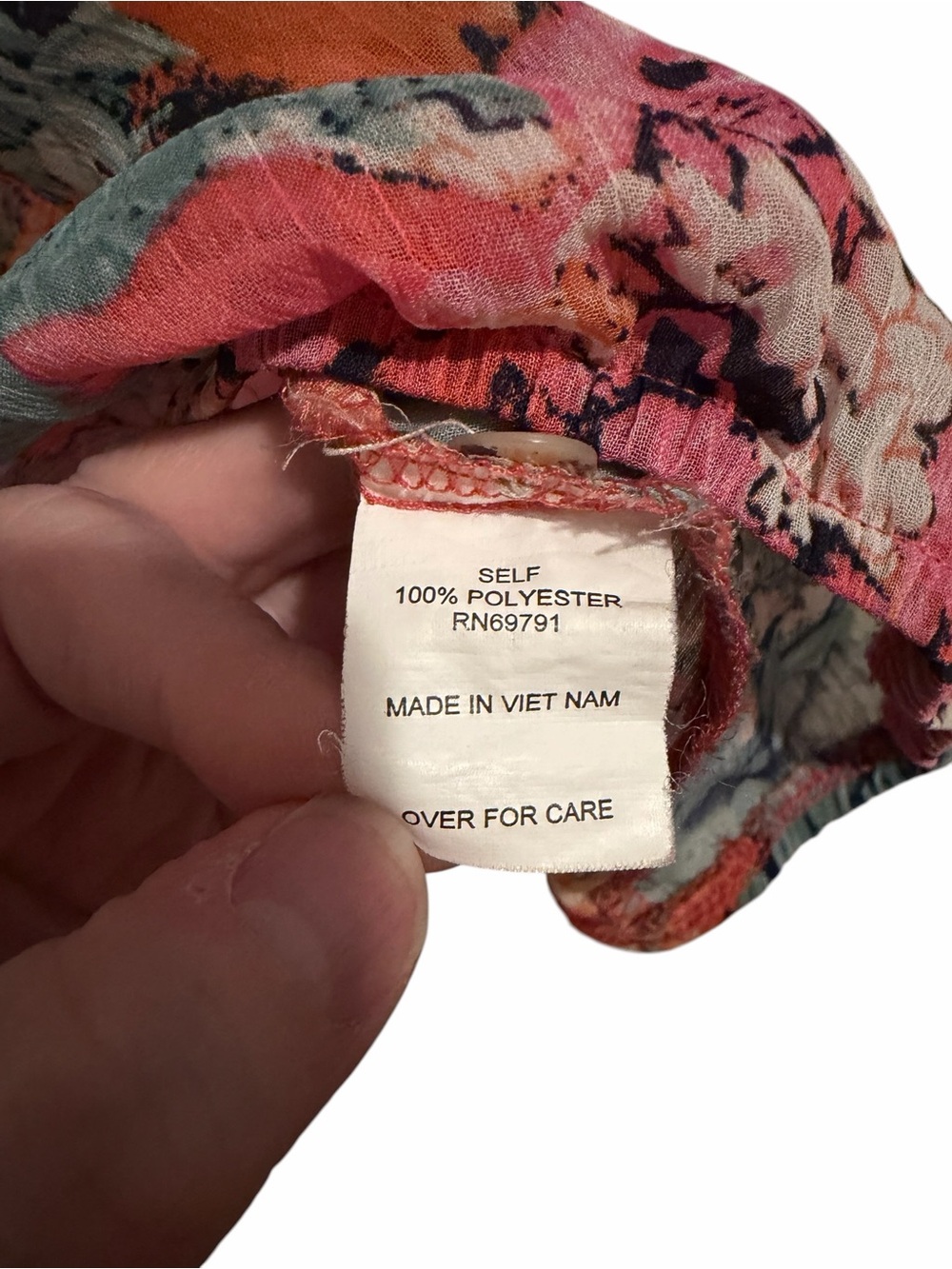 Anthropologie Fig and Flower Boho Peasant Top in Orange, Pink, Green, Blue Latge - Picture 7 of 9
